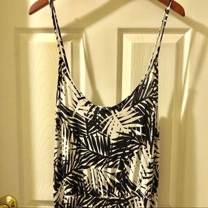 Gap Outlet Navy & White Palm-Print Knit Dress